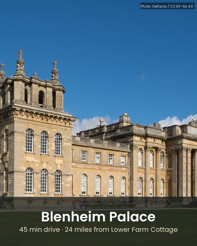 Blenheim Palace, about 45 min by car